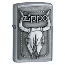 Bull Skull Emblem Zippo Lighter